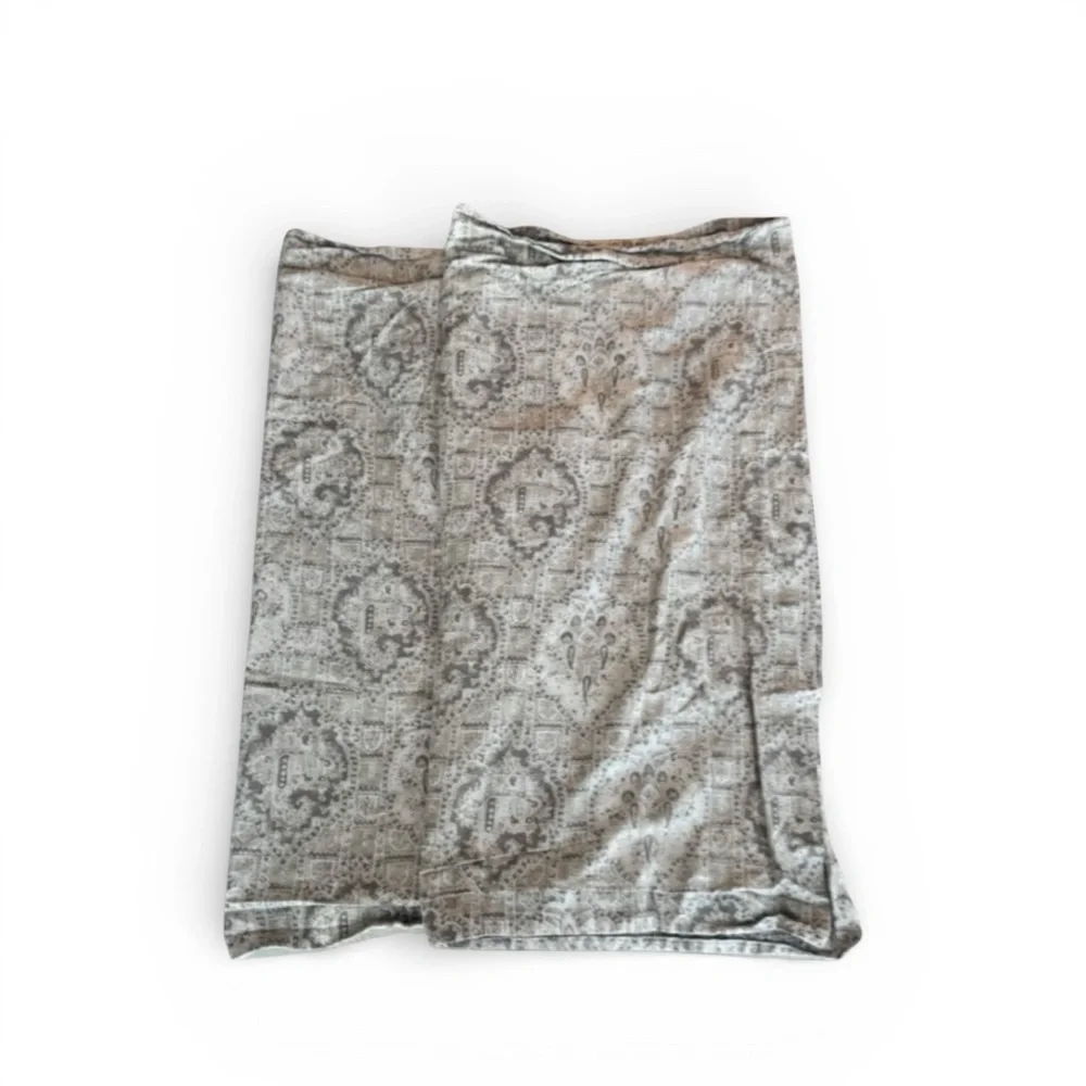 Restoration Hardware RH Taupe Italian Byzantine Fresco‎ Sateen Euro Shams x 2